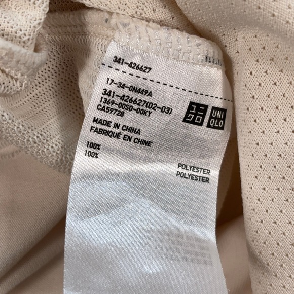Uniqlo Roger Federer Tennis Polo Men's L Cream RF 2021 Doha Dubai Qatar Henley - Picture 14 of 16